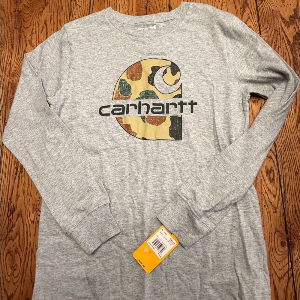 Carhartt kids Gray Long Sleeve Shirt sz 10/12